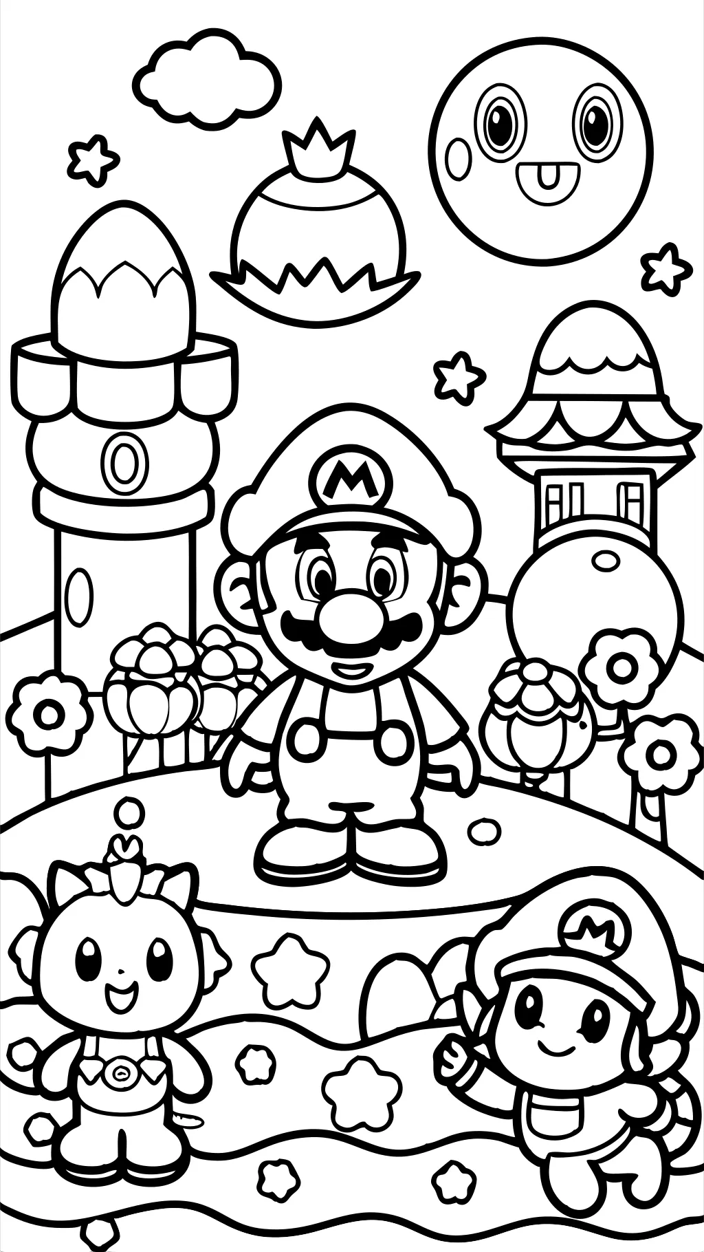 super mario bros printable coloring pages